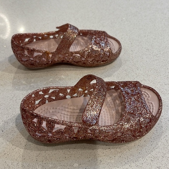 Crocs Little Girls Toddler Isabella Flower Flat size 4 - Picture 8 of 11
